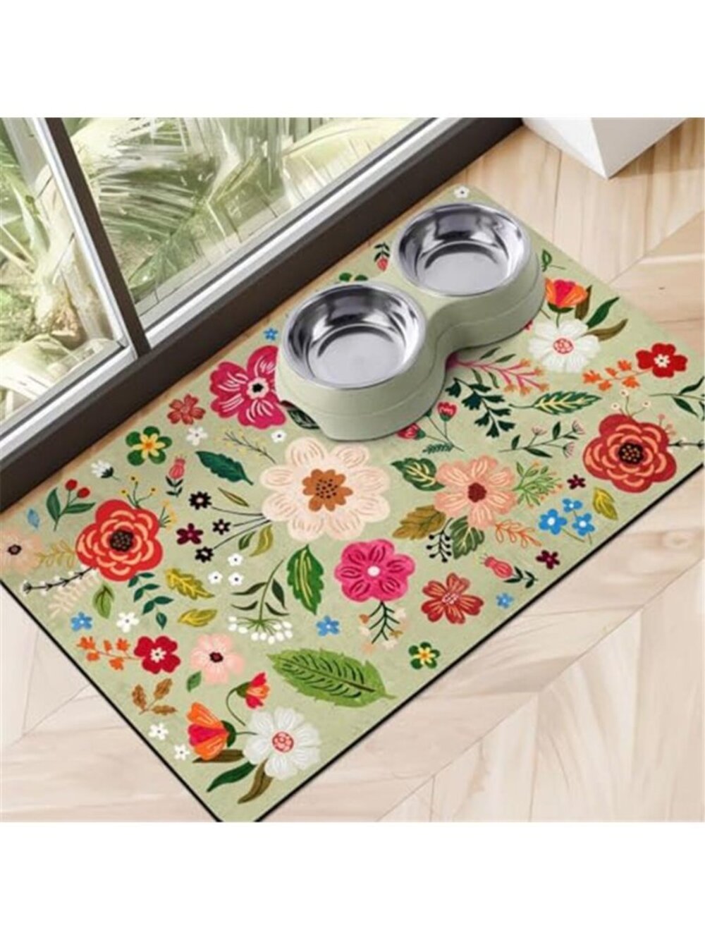 Pet Dog Food Mats for Floors Absorbent Cat Dog Bowl Mat 12*20 in